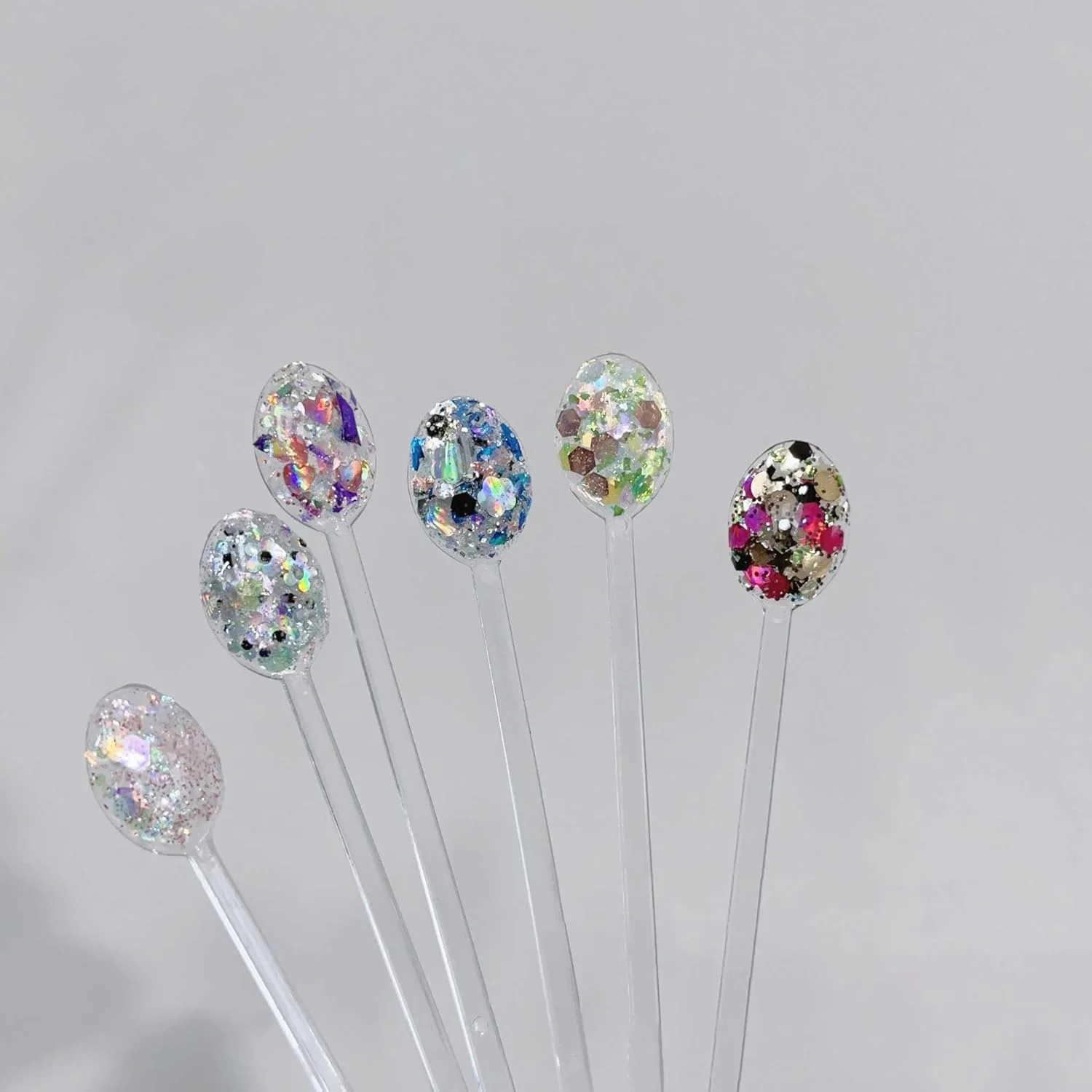 پودر اکلیل خالص ADHERE، 6 عدد، مناسب ناخن و صنایع دستی، به همراه ژل مخلوط کننده و میله، پودر اکلیل چند منظوره، پولک های براق و درخشان، مناسب سالن های ناخن، هنر رزین، اپوکسی UV و ساخت اسلایم