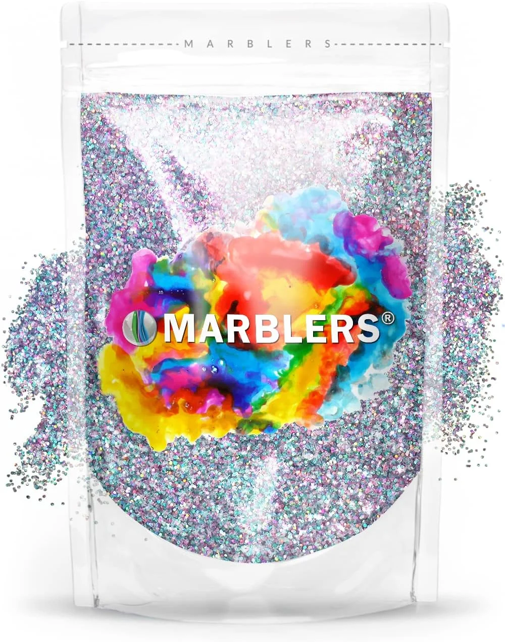 اکلیل هولوگرافیک ماربلرز [پودر پری هولو] 85 گرم | ریز | غیر سمی، وگان، بدون تست حیوانی | صورت، بدن، سایه چشم، مو، آرایش مهمانی | طراحی ناخن، لاک | رزین، لیوان، اسلایم، کاردستی