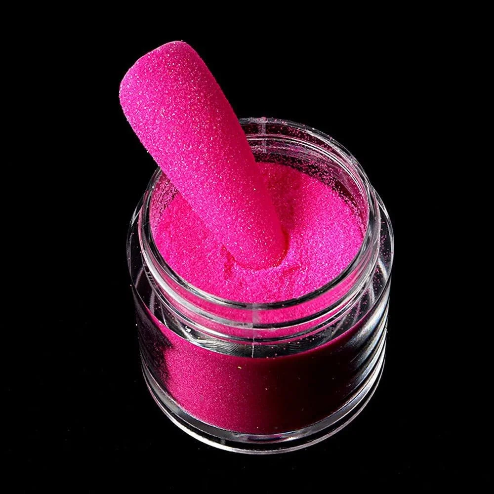 پودر ناخن نئون درخشان، پودر اکلیل ناخن، رنگ فلورسنت، مناسب طراحی ناخن برای بانوان و دختران