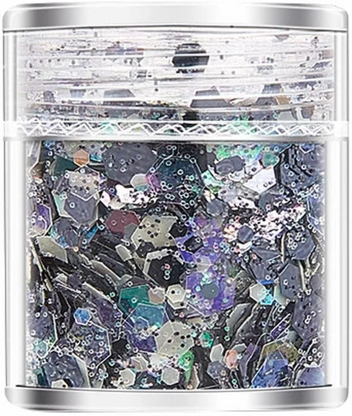 پودر تزئین ناخن، اکلیل و رنگدانه مانیکور، 24 رنگ، اکلیل ریز شب‌تاب برای صورت، چشم، لب، بدن، مو، آرایش و تزئین درخشان