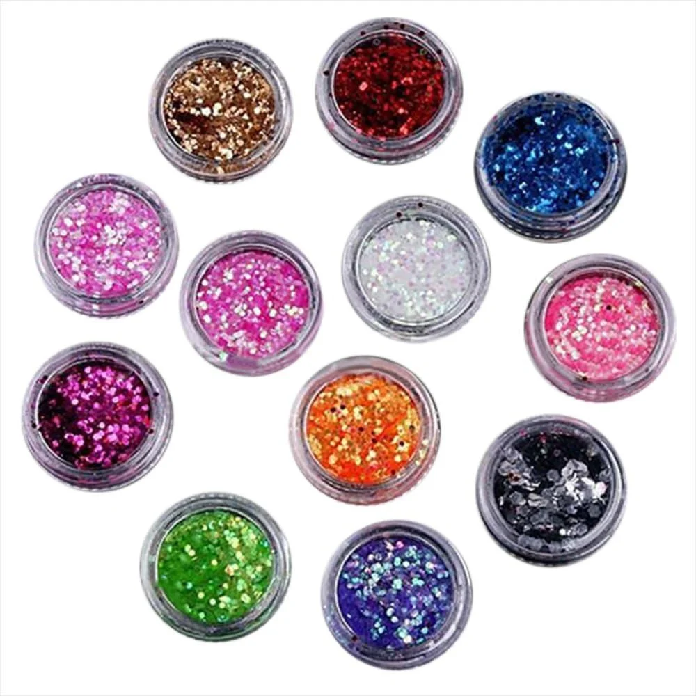 12 رنگ پودر اکریلیک اکلیلی برای طراحی ناخن