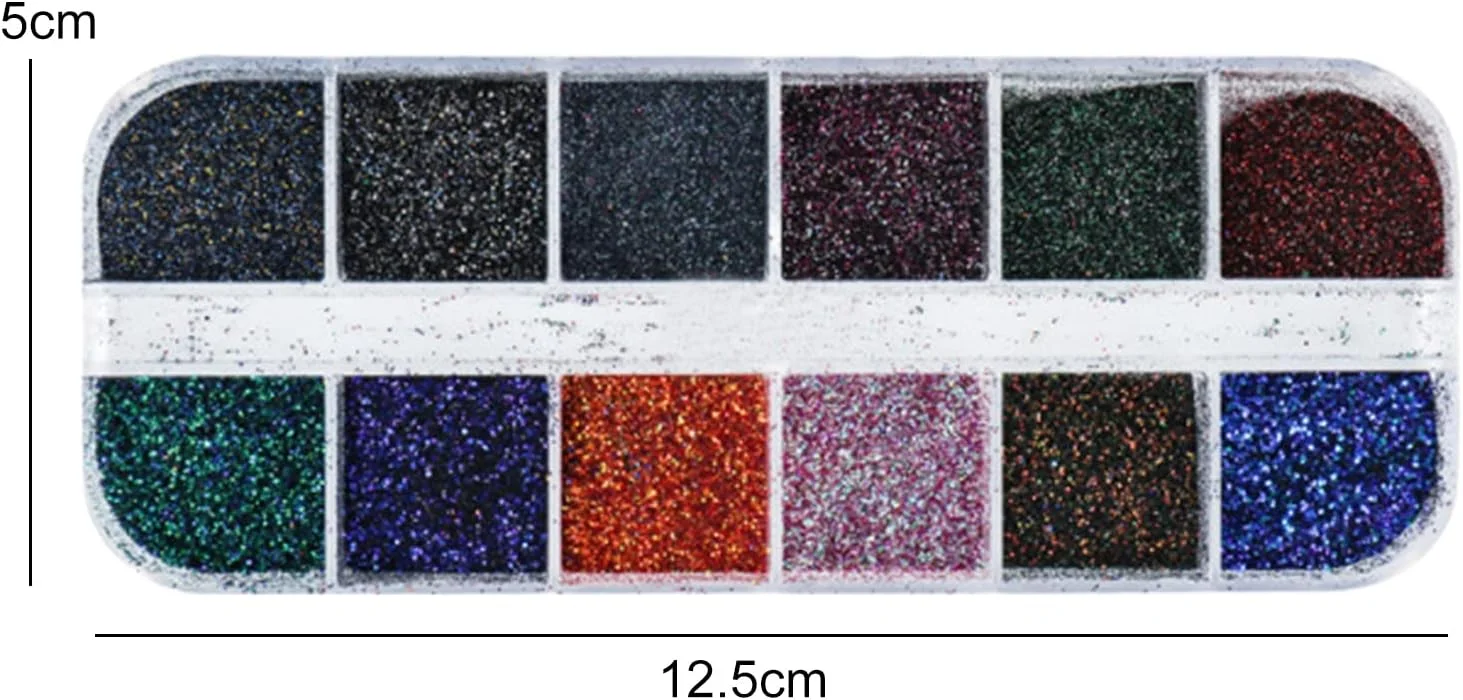 پودر اکلیل ناخن، پولک های تزئینی براق ناخن، هولوگرافیک، مناسب برای طراحی ناخن