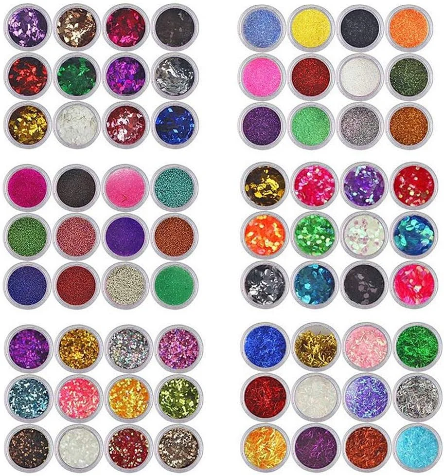 پودر اکلیل تزئین ناخن XICHEN72PC (۷۲)