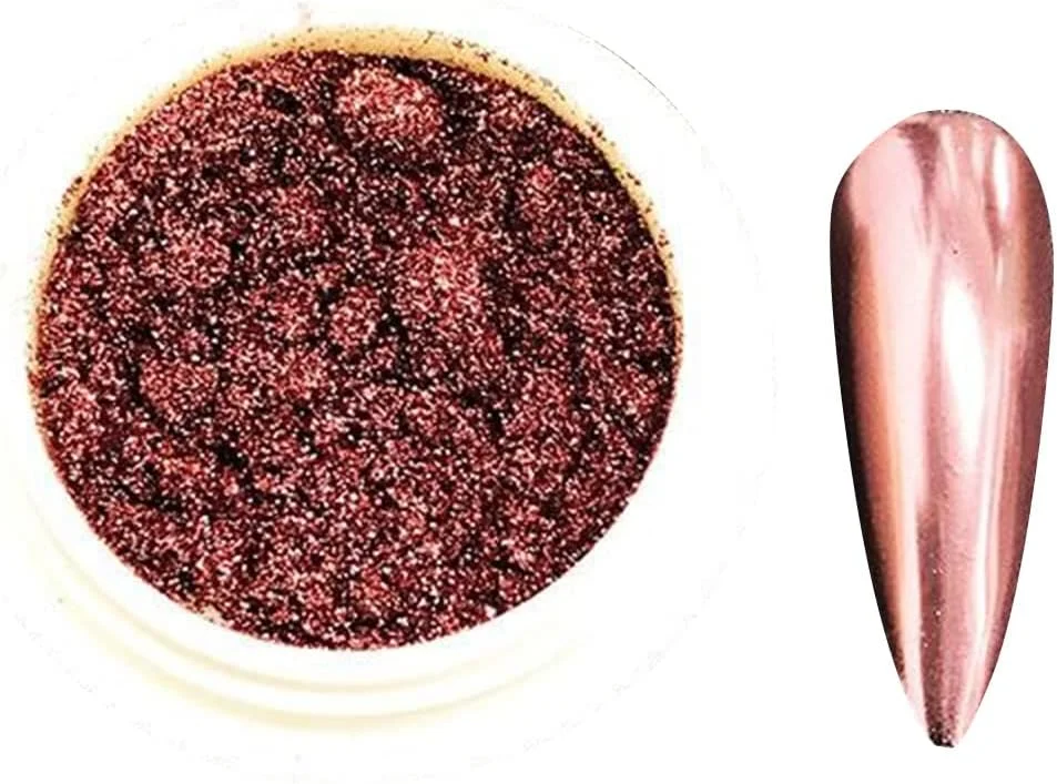 پودر ناخن با افکت آینهای، پودر کروم متالیک، پودر براق اکلیلی ناخن، پودر رنگدانهای هنر ناخن به همراه قلم سایه چشم، مناسب برای طراحی ناخن پودر ناخن با افکت آینهای، پودر کروم متالیک، پودر براق اکلیلی ناخن، پودر رنگدانهای هنر ناخن به همراه قلم سایه چشم، مناسب برای طراحی ناخن