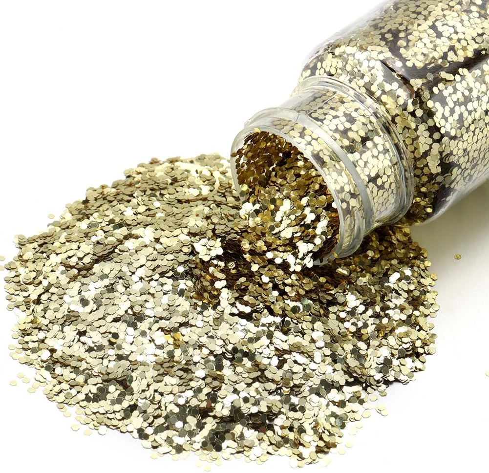 پودر اکلیلی هولوگرافیک، پودر اکلیلی رنگارنگ، پولک های رنگین کمانی برای طراحی ناخن، صورت، بدن، صنایع دستی، طراحی دیوار، طلایی روشن 1/24 پودر اکلیلی هولوگرافیک، پودر اکلیلی رنگارنگ، پولک های رنگین کمانی برای طراحی ناخن، صورت، بدن، صنایع دستی، طراحی دیوار، طلایی روشن 1/24