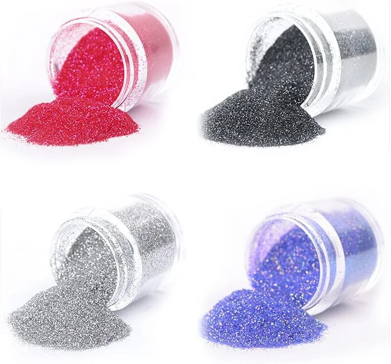 پودر اکلیل ناخن، 12 رنگ، تزئین ناخن سه بعدی، چند منظوره، مناسب برای هنر و صنایع دستی، پودر اکلیل آرایشی برای بدن و ساخت کاردستی
