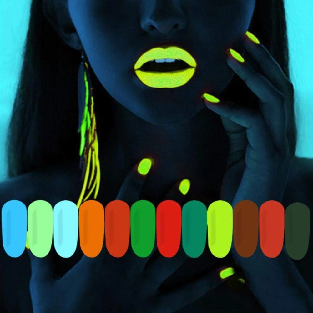 پودر اکلیل ناخن نئونی 12 رنگ درخشان در تاریکی، پودر رنگدانه ای اکلیلی ناخن، پودر فوق العاده روشن فلورسنت شب، پودر طراحی ناخن DIY، پودر مانیکور پودر اکلیل ناخن نئونی 12 رنگ درخشان در تاریکی، پودر رنگدانه ای اکلیلی ناخن، پودر فوق العاده روشن فلورسنت شب، پودر طراحی ناخن DIY، پودر مانیکور