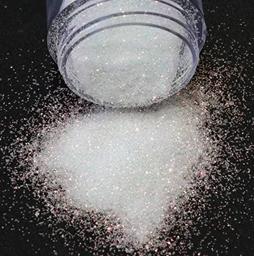 ست پودر اکلیل ناخن هولوگرافیک Staaar - 2 بطری / رنگ یونیکورن گلگون و شکر سیاه الماسی به همراه قاشق نگین دار