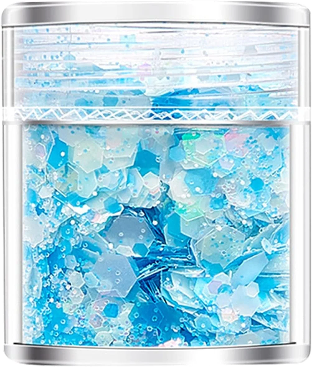 پولک های درخشان طراحی ناخن، پولک های اکلیلی هولوگرافیک طراحی ناخن، پودر پولک های اکلیلی درخشان در تاریکی، ناخن سه بعدی برای تزئین ناخن، برچسب های DIY (X)