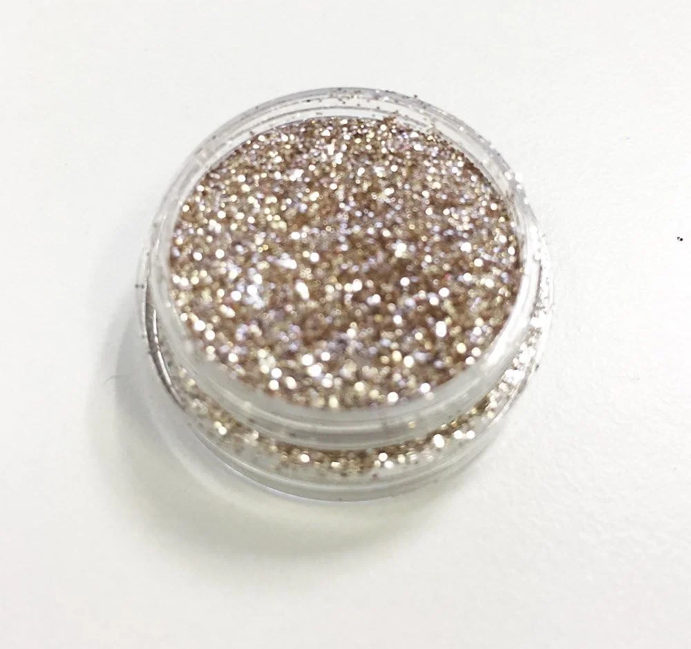 پودر شیمر اکلیلی شل سایه چشم، صورت، بدن و ناخن Kiara World مدل مادام شامپاین مناسب آرایش مهمانی