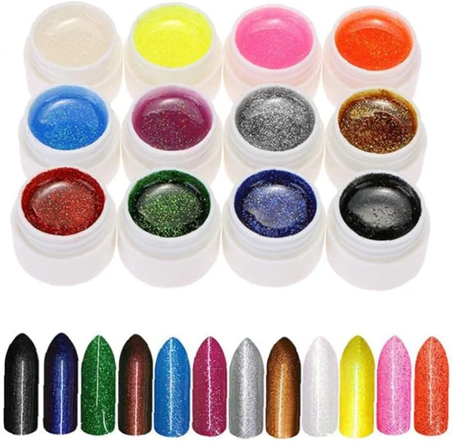 پودر ناخن پودر جلوه آینه ای رنگدانه مانیکور چسب اکلیلی پودر کروم طراحی ناخن رنگین کمانی برای زنان 12 عدد ابزار و لوازم ناخن