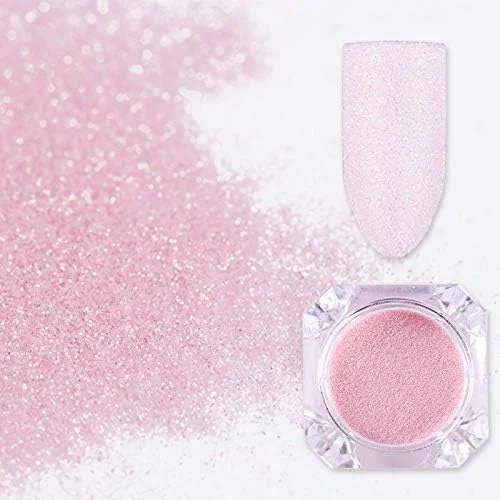 پودر اکلیل ناخن، رنگدانه براق مرواریدی، لوازم جانبی طراحی ناخن، لاک ژل UV، گرد و غبار تزئینی، مانیکور، صورتی، یک جعبه