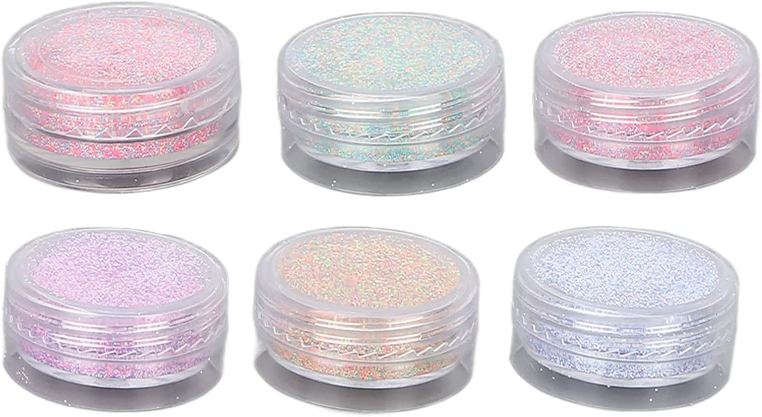 پودر ناخن 6 رنگ، تزئین پودر اکلیل ناخن نفیس و یکپارچهسازی با سیستمعامل برای مهمانی و قرار ملاقات