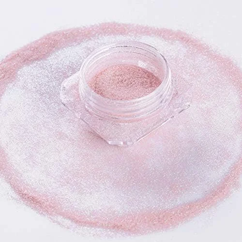 پودر اکلیل ناخن، رنگدانه براق مرواریدی، لوازم جانبی طراحی ناخن، لاک ژل UV، گرد و غبار تزئینی، مانیکور، صورتی، یک جعبه