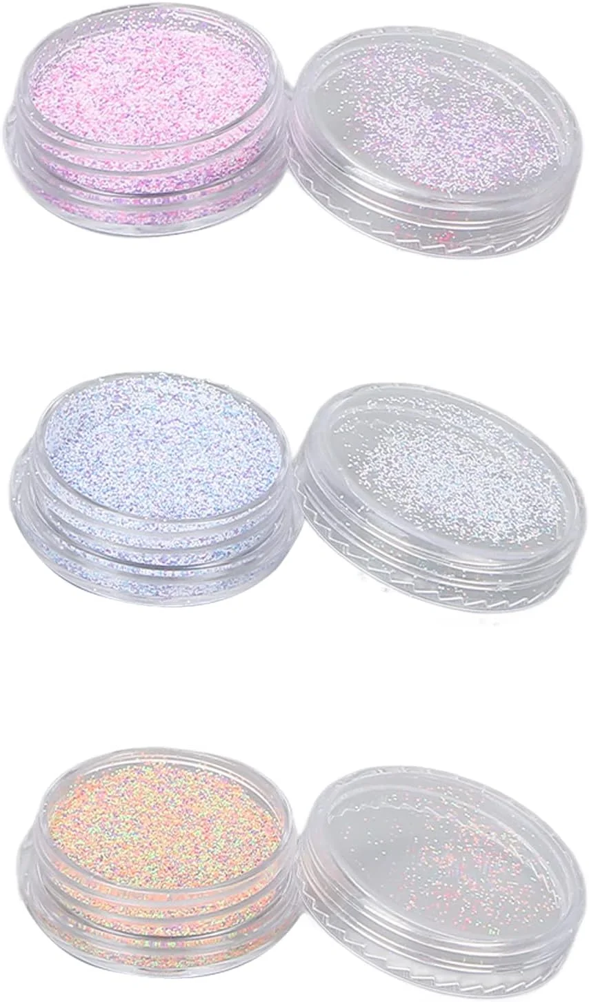 پودر ناخن 6 رنگ، تزئین پودر اکلیل ناخن نفیس و یکپارچهسازی با سیستمعامل برای مهمانی و قرار ملاقات