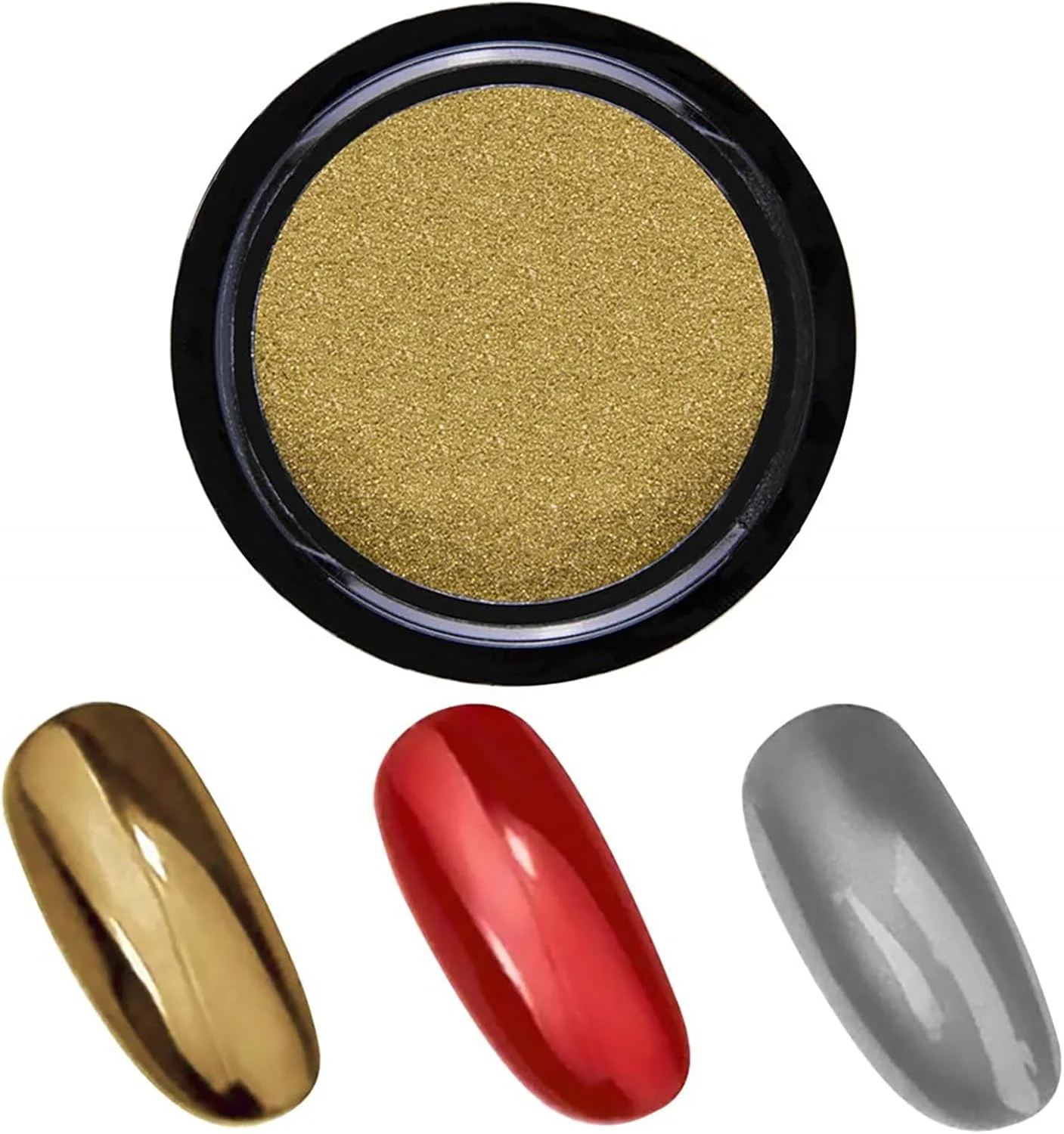 ست پودر اکلیل ناخن، پودر کروم متالیک با جلوه آینه‌ای 14 رنگ، به همراه 14 قلم سایه چشم برای نقاشی بدن، چشم، مو و ناخن، مناسب برای DIY