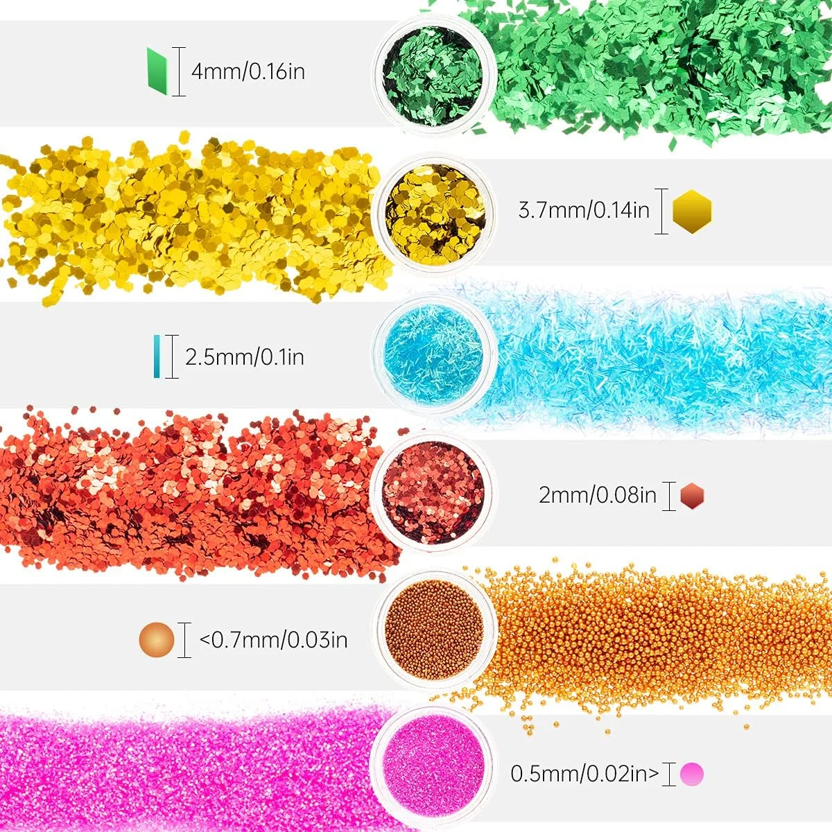 اکلیل ناخن کیوتت لویالز، پودر اکلیل 72 رنگ، ست اکلیل ناخن برای تزئینات هنری ناخن، صورت، لباس