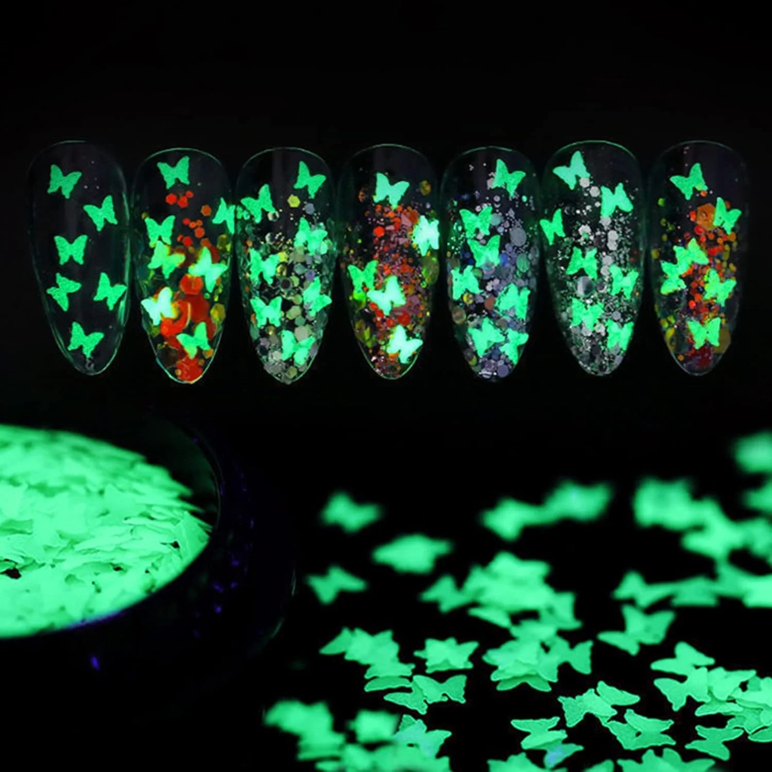 ژل اکلیلی بدن درخشان Excefore، اکلیل های سفید صورت، پولک های ژل بدن شب تاب، اکلیل درشت برای صورت، مو، ناخن، پودر لیزری آرایشی هولوگرافیک جشنواره ای، آرایش اکلیلی شب نما