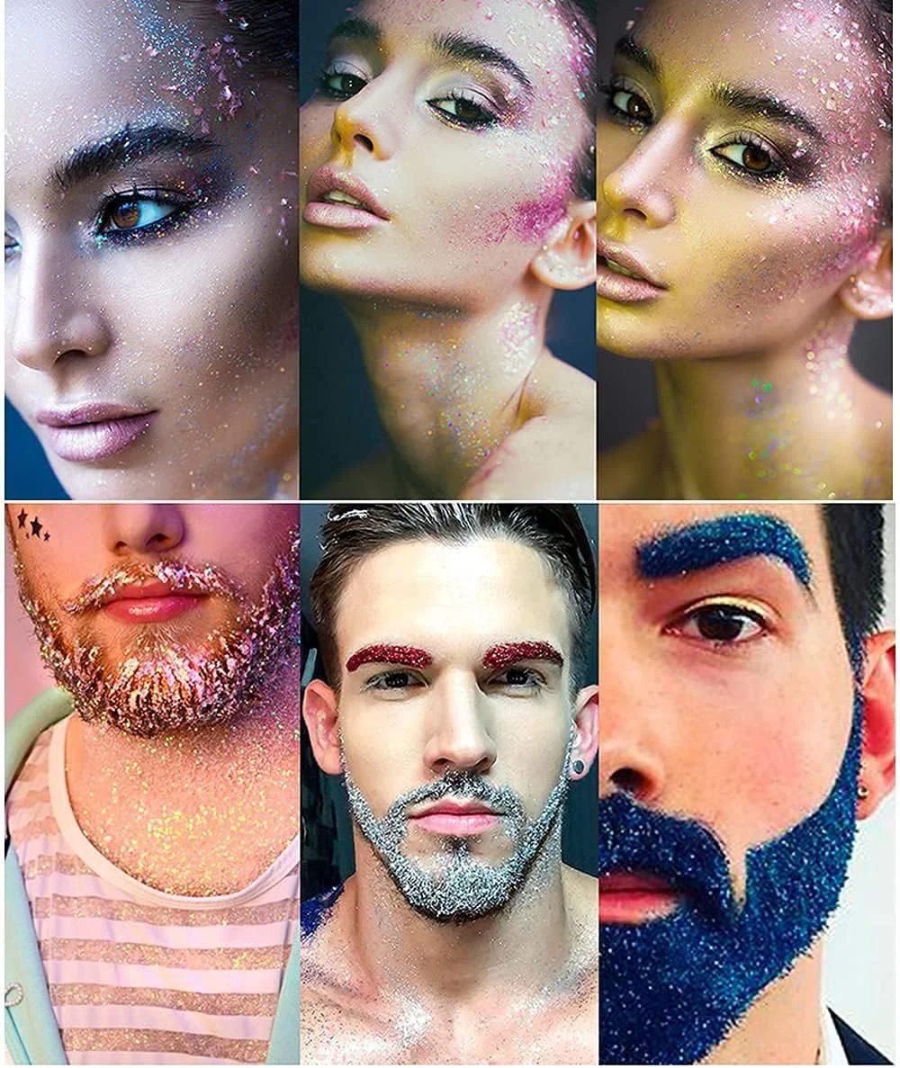 اکلیل ناخن هولوگرافیک پولک سه بعدی لوازم طراحی ناخن پودر اکریلیک نقره ای براق گرد و غبار تزئینات ناخن لوازم جانبی مانیکور 8 جعبه