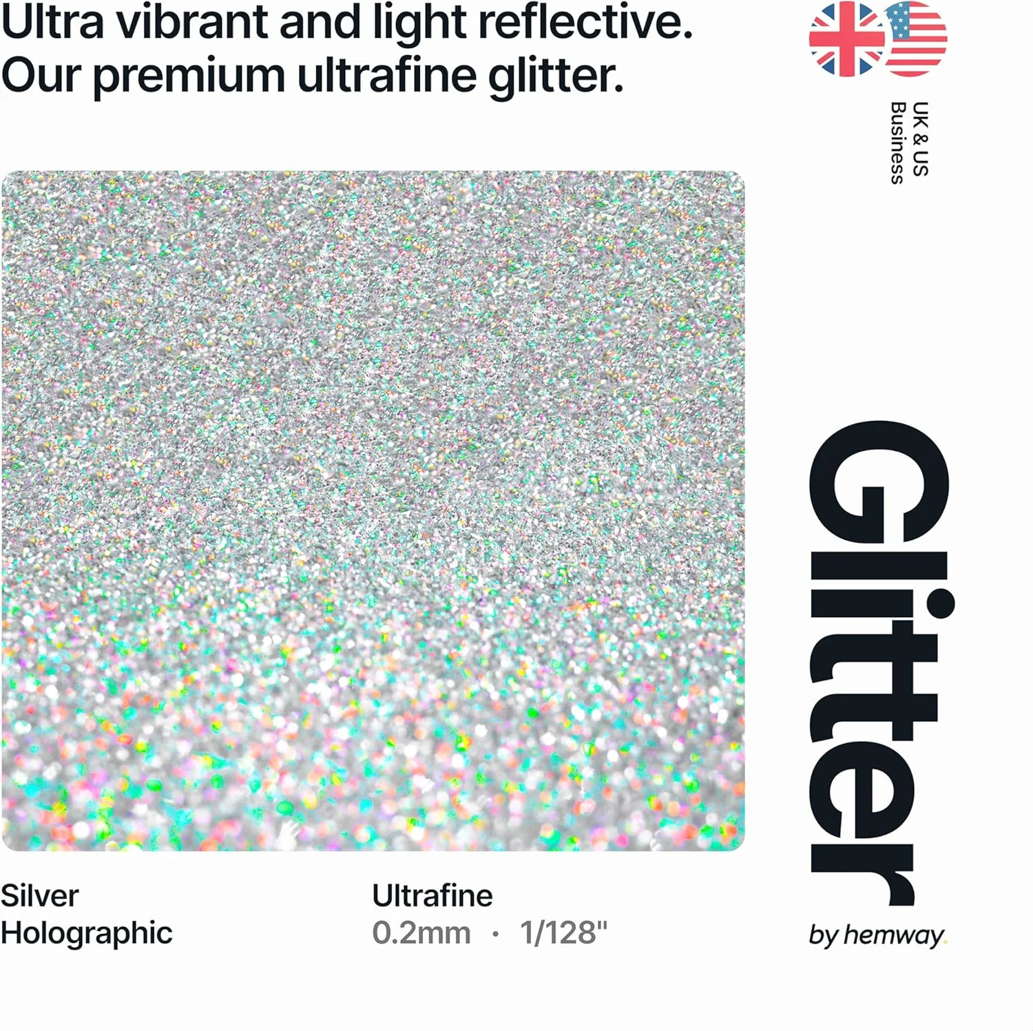 اکلیل فوق العاده درخشان نقره ای هولوگرافیک Hemway، 100 گرم، مناسب برای رزین اپوکسی، هنر و صنایع دستی، استفاده آرایشی، بدن، مو، صورت، ناخن، تزئینات، هنر، زیبایی، لیوان، گل، پودر