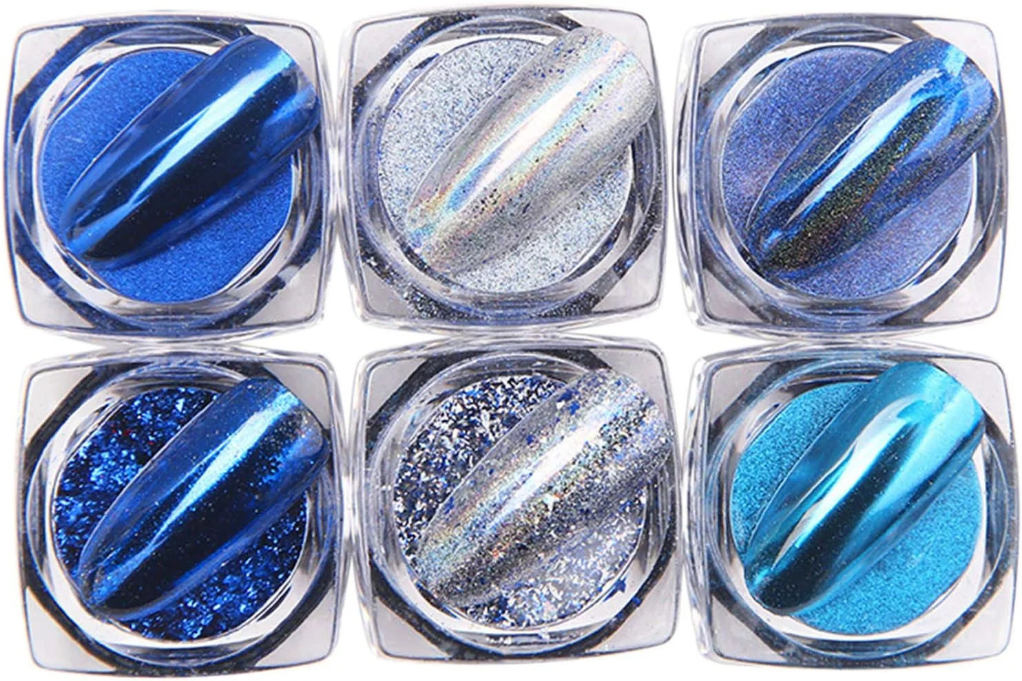 پودر اکلیل ناخن ایروامی، ست پودر اکلیل ناخن با برس، تزئینات ناخن، جلوه آینه ای، کروم متالیک، رنگدانه مانیکور ناخن، تجهیزات پولیش ژل ناخن