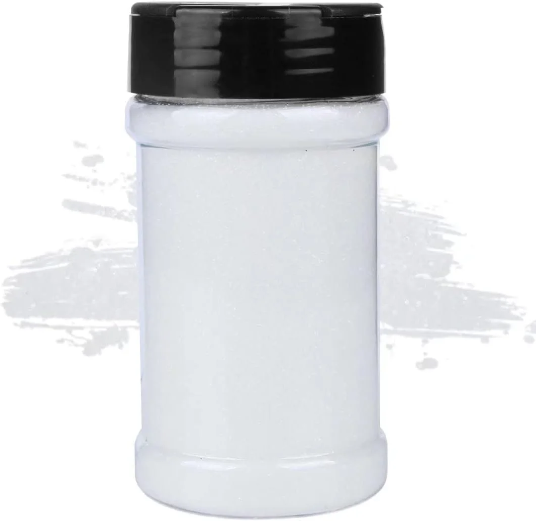 پودر اکلیل سفید درخشان TORC، 113 گرم، مناسب برای کاردستی رزین، اسلایم، لوازم آرایشی، طراحی ناخن، نقاشی، جشن کریسمس