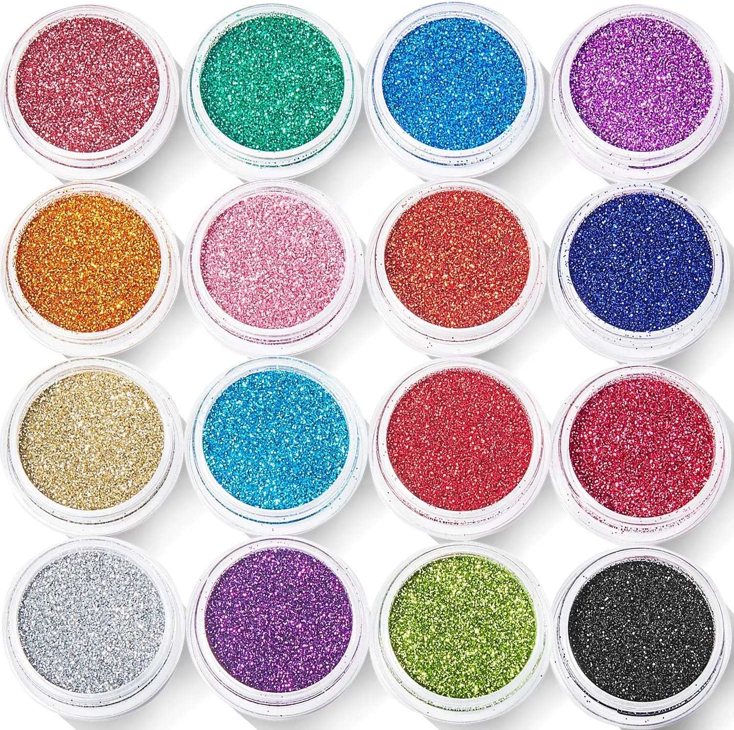 پودر پولک ناخن براق یائومیو، مناسب برای آرایش، جشنواره، بدن، مانیکور، هنر و صنایع دستی، مو و صورت، به همراه 6 برس کوچک، 16 رنگ