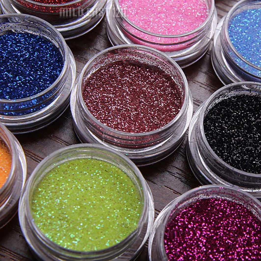 پودر اکلیل طراحی ناخن در 18 رنگ متنوع، مناسب برای پودر اکریلیک و ژل، به همراه برگه تمیز کننده پودر اکلیل طراحی ناخن در 18 رنگ متنوع، مناسب برای پودر اکریلیک و ژل، به همراه برگه تمیز کننده