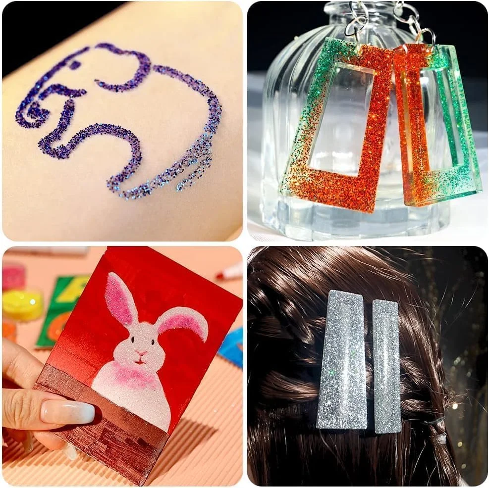 اکلیل ناخن HZYH، مجموعه 24 رنگ اکلیل ریز، 5 گرم در هر جعبه، اکلیل هنری ناخن برای آرایش هالووین، آرایشی، جشنواره، آرایش، اکلیل بدن، اکلیل صنایع دستی برای هنر، دکوراسیون