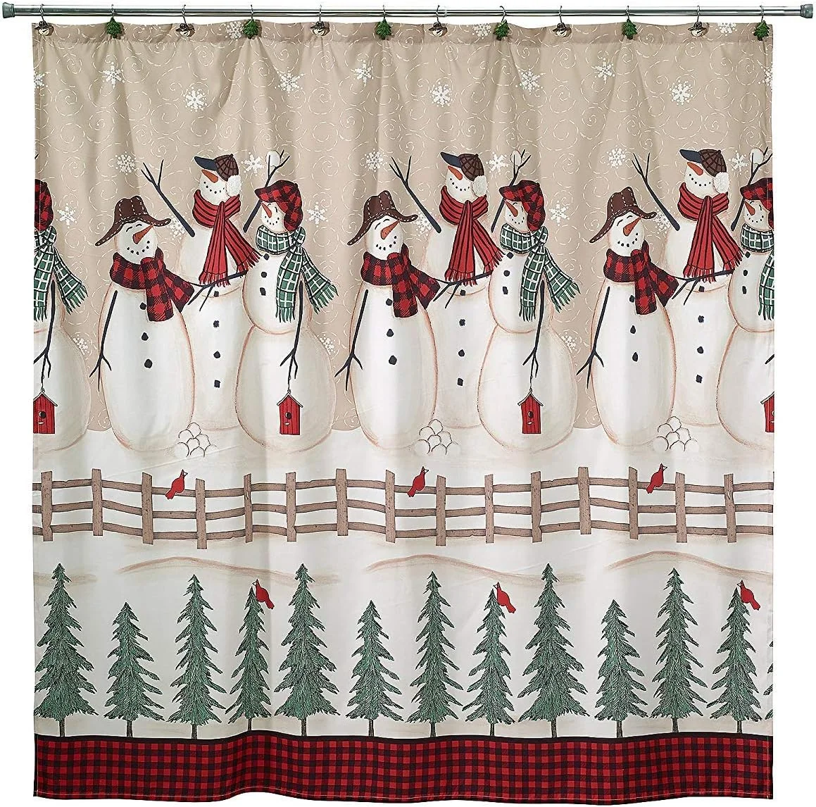 پرده حمام پارچه ای آوانتی لیننز - دکور حمام با الهام از تعطیلات (مجموعه آدم برفی، 72 اینچ) پرده حمام پارچه ای آوانتی لیننز - دکور حمام با الهام از تعطیلات (مجموعه آدم برفی، 72 اینچ)