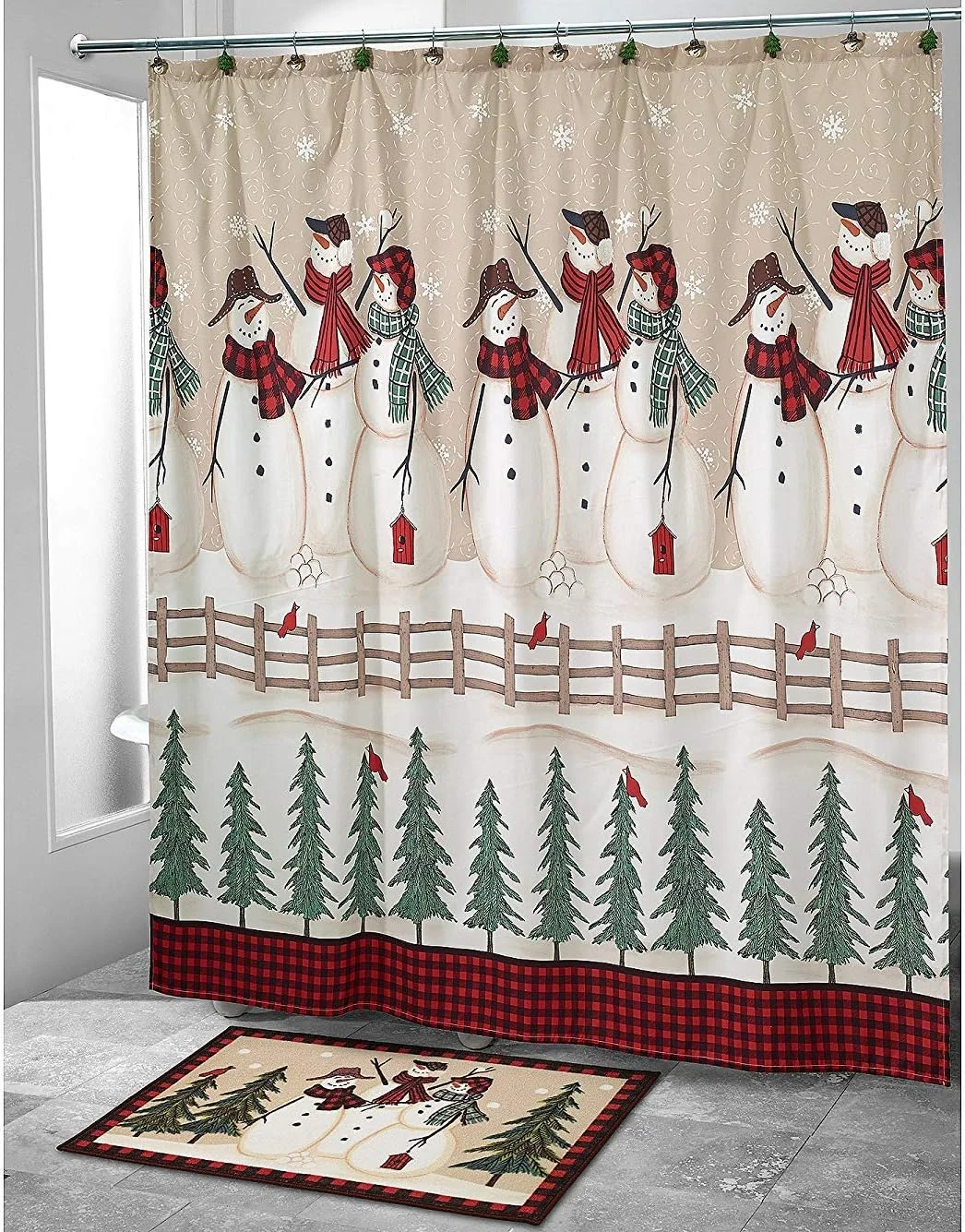 پرده حمام پارچه ای آوانتی لیننز - دکور حمام با الهام از تعطیلات (مجموعه آدم برفی، 72 اینچ) پرده حمام پارچه ای آوانتی لیننز - دکور حمام با الهام از تعطیلات (مجموعه آدم برفی، 72 اینچ)