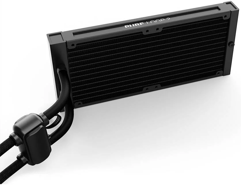 خنک کننده مایع پردازنده بکوایت Pure Loop 2 FX 240mm aRGB AIO، دارای 2 عدد فن Light Wings 120mm PWM با سرعت بالا، سرعت پمپ 5500 دور در دقیقه، سرعت فن 2500 دور در دقیقه، حداکثر جریان هوا 88.86 CFM، مشکی | BW013