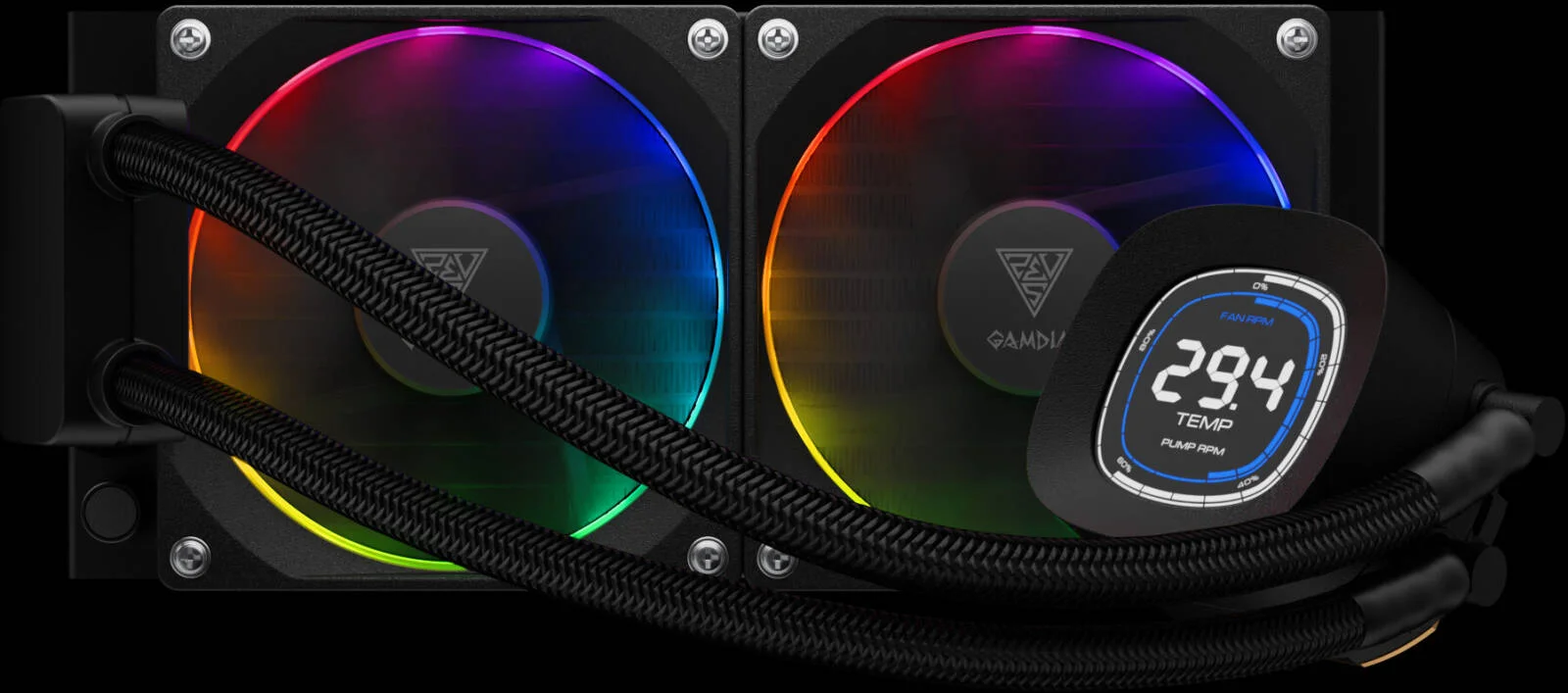 خنک کننده پردازنده GAMDIAS Chione M4-240 Elite، صفحه نمایش LCD 2.1 اینچی، سرعت فن 800 - 2000 دور در دقیقه، جریان هوای 69.01 CFM، فشار هوای 2.37 mmH2O، نوع بلبرینگ هیدرولیک، مشکی | CHIONE M4-240 خنک کننده پردازنده GAMDIAS Chione M4-240 Elite، صفحه نمایش LCD 2.1 اینچی، سرعت فن 800 - 2000 دور در دقیقه، جریان هوای 69.01 CFM، فشار هوای 2.37 mmH2O، نوع بلبرینگ هیدرولیک، مشکی | CHIONE M4-240