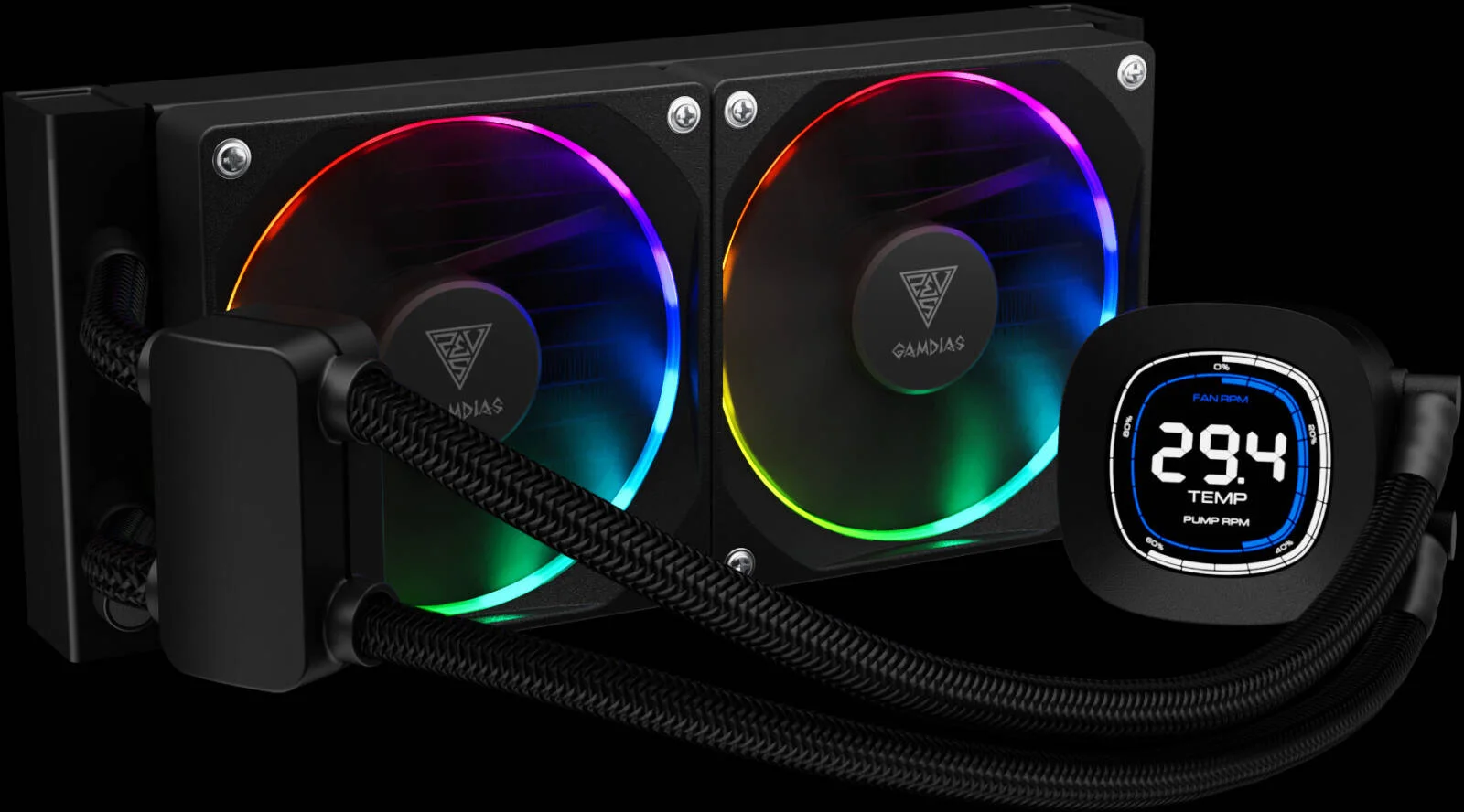 خنک کننده پردازنده GAMDIAS Chione M4-240 Elite، صفحه نمایش LCD 2.1 اینچی، سرعت فن 800 - 2000 دور در دقیقه، جریان هوای 69.01 CFM، فشار هوای 2.37 mmH2O، نوع بلبرینگ هیدرولیک، مشکی | CHIONE M4-240 خنک کننده پردازنده GAMDIAS Chione M4-240 Elite، صفحه نمایش LCD 2.1 اینچی، سرعت فن 800 - 2000 دور در دقیقه، جریان هوای 69.01 CFM، فشار هوای 2.37 mmH2O، نوع بلبرینگ هیدرولیک، مشکی | CHIONE M4-240