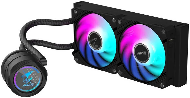 خنک کننده مایع پردازنده گیگابایت AORUS FORCE II 240، رادیاتور 240 میلیمتری، 2 عدد فن 120 میلیمتری aRGB، سرعت فن 2300 دور در دقیقه، جریان هوای 64.95 CFM، نوع HDB، جنس بلوک مسی، مشکی | AORUS-WATERFORCE-II-240 خنک کننده مایع پردازنده گیگابایت AORUS FORCE II 240، رادیاتور 240 میلیمتری، 2 عدد فن 120 میلیمتری aRGB، سرعت فن 2300 دور در دقیقه، جریان هوای 64.95 CFM، نوع HDB، جنس بلوک مسی، مشکی | AORUS-WATERFORCE-II-240