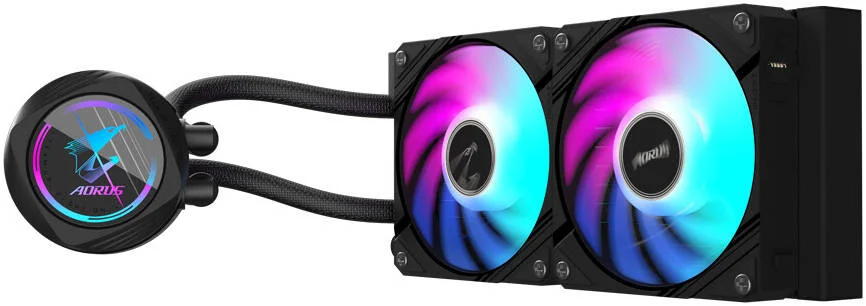 خنک کننده مایع پردازنده گیگابایت AORUS FORCE II 240، رادیاتور 240 میلیمتری، 2 عدد فن 120 میلیمتری aRGB، سرعت فن 2300 دور در دقیقه، جریان هوای 64.95 CFM، نوع HDB، جنس بلوک مسی، مشکی | AORUS-WATERFORCE-II-240 خنک کننده مایع پردازنده گیگابایت AORUS FORCE II 240، رادیاتور 240 میلیمتری، 2 عدد فن 120 میلیمتری aRGB، سرعت فن 2300 دور در دقیقه، جریان هوای 64.95 CFM، نوع HDB، جنس بلوک مسی، مشکی | AORUS-WATERFORCE-II-240
