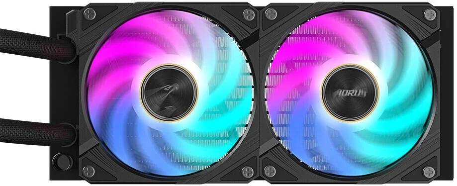 خنک کننده مایع پردازنده GIGABYTE AORUS WATERFORCE X II 240، رادیاتور 240 میلیمتری، 2 عدد فن ARGB 120 میلیمتری، سرعت فن 2400 دور در دقیقه، جریان هوای فن 72 CFM، لوله لاستیکی با روکش نایلونی، مشکی | AORUS-WATERFORCE-X-II-240 خنک کننده مایع پردازنده GIGABYTE AORUS WATERFORCE X II 240، رادیاتور 240 میلیمتری، 2 عدد فن ARGB 120 میلیمتری، سرعت فن 2400 دور در دقیقه، جریان هوای فن 72 CFM، لوله لاستیکی با روکش نایلونی، مشکی | AORUS-WATERFORCE-X-II-240