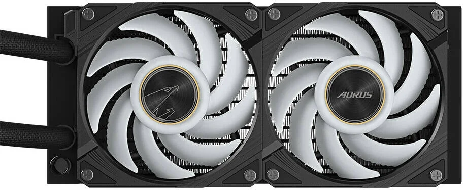 خنک کننده مایع پردازنده GIGABYTE AORUS WATERFORCE X II 240، رادیاتور 240 میلیمتری، 2 عدد فن ARGB 120 میلیمتری، سرعت فن 2400 دور در دقیقه، جریان هوای فن 72 CFM، لوله لاستیکی با روکش نایلونی، مشکی | AORUS-WATERFORCE-X-II-240 خنک کننده مایع پردازنده GIGABYTE AORUS WATERFORCE X II 240، رادیاتور 240 میلیمتری، 2 عدد فن ARGB 120 میلیمتری، سرعت فن 2400 دور در دقیقه، جریان هوای فن 72 CFM، لوله لاستیکی با روکش نایلونی، مشکی | AORUS-WATERFORCE-X-II-240