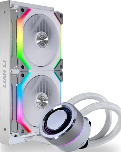 خنک کننده مایع پردازنده لیان لی Galahad 240 AIO SL Edition، سرعت فن 800-1900 دور در دقیقه، جریان هوا 58.54CFM، نویز 32dB، بلبرینگ دینامیکی سیال، سطح نویز، سفید | G89.GA240SLA