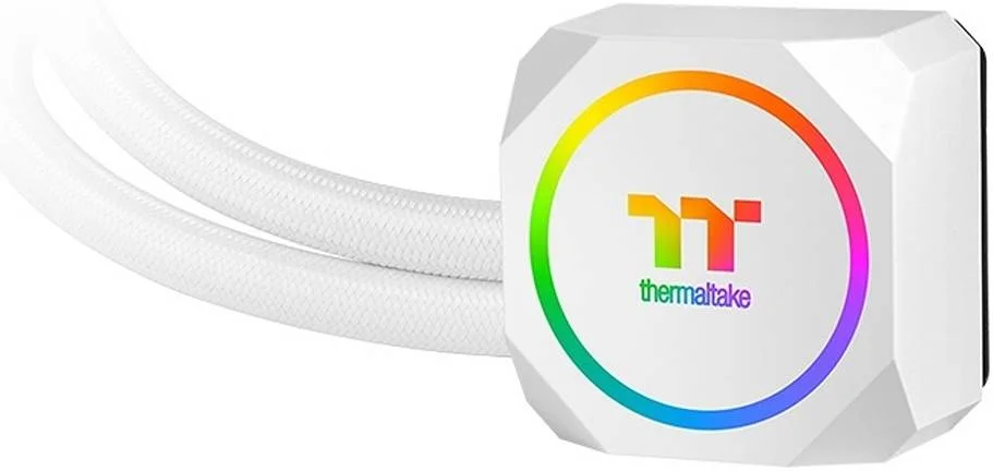 خنک کننده مایع پردازنده Thermaltake TH240 ARGB Sync Snow Edition، سرعت موتور پمپ 3300 دور در دقیقه، سرعت فن 1500 دور در دقیقه، بلوک آب مسی، لوله لاستیکی، سفید | CL-W301-PL12SW-A