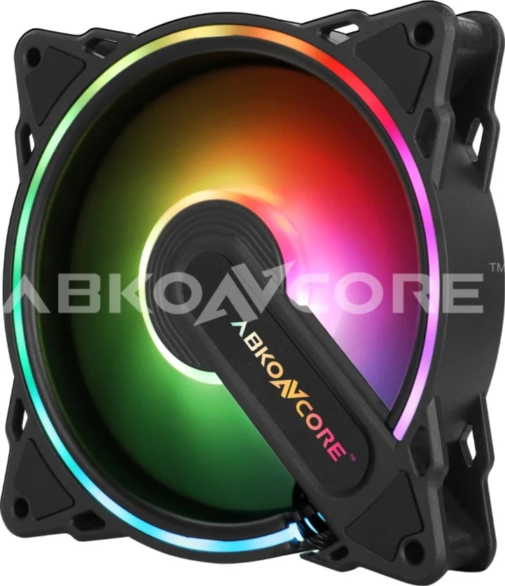 Abkoncore HR120 Hurricane Spectrum Sync، ۳x۱۲۰mm، RGB 5V، کیت ریموت، بلبرینگ هیدرو | Casefan-032
