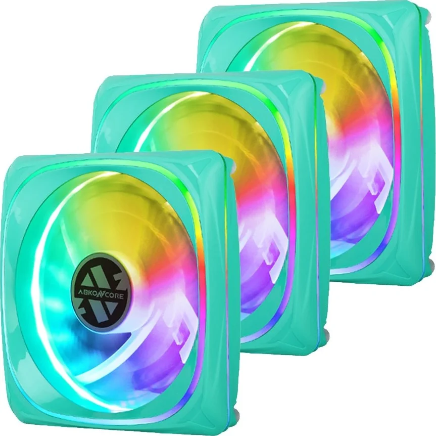 آبکون Core CY120M ARGB Spectrum Sync (سه عدد در یک بسته) شامل 3 فن 120 میلی‌متری LED ARGB به همراه جعبه کنترل و ریموت کنترل - نعنایی | CY120M