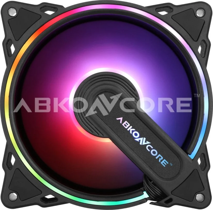 Abkoncore HR120 Hurricane Spectrum Sync، ۳x۱۲۰mm، RGB 5V، کیت ریموت، بلبرینگ هیدرو | Casefan-032