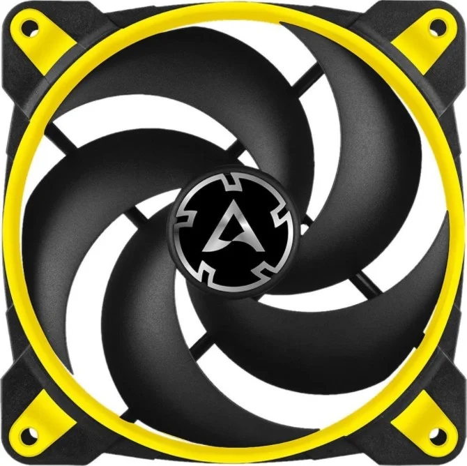 فن آرکتیک Bionix P120، سایز 120 میلی‌متر، 200 - 2100 دور در دقیقه، بلبرینگ دینامیکی سیال، 67.56 CFM، زرد | ACFAN00117A