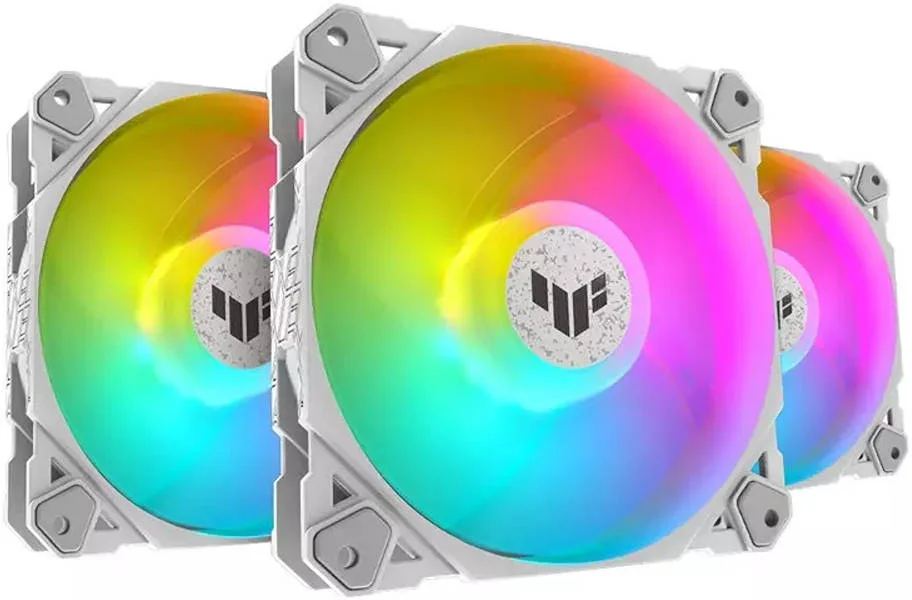 فن کیس ایسوس TUF Gaming TF120 ARGB، سازگار با Aura Sync، قطر فن 12 سانتی متر، حداکثر سرعت چرخش 1900 دور در دقیقه، حداکثر جریان هوا 76 CFM، سطح نویز 29 دسی بل، نسخه سفید، بسته سه تایی | 90DA0033-B09030