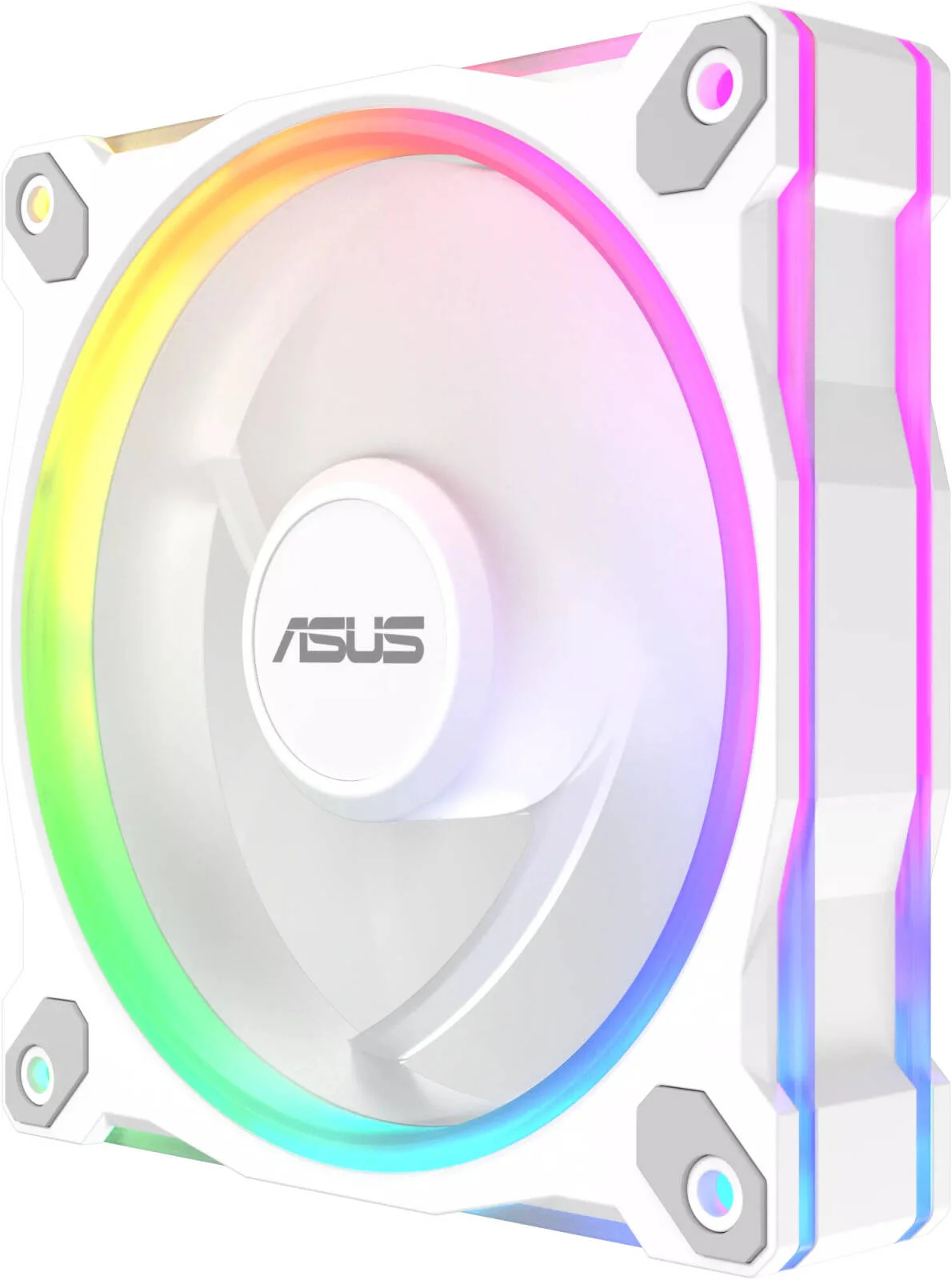 فن معکوس ASUS Prime MR120 aRGB، سرعت فن 1600 دور در دقیقه، جریان هوای فن 58 CFM، پره معکوس، نورپردازی دو طرفه، بلبرینگ آستینی، تک عددی، سفید | 90DA00L3-B09000