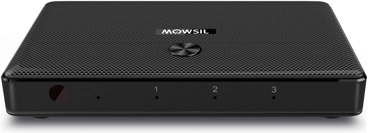 سوئیچ HDMI ماوسیل 3 به 1، پورت برق SV، Ultra HD 4K 3D 1080P، پشتیبانی از DTS، DSD، Dolby AC3 5.1، تا فاصله انتقال 10 متر، سوئیچ دکمه ای، مشکی | MOS131