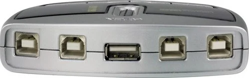 سوئیچ اشتراک‌گذاری لوازم جانبی USB 2.0 چهار پورت آتن - نقره‌ای | US421A