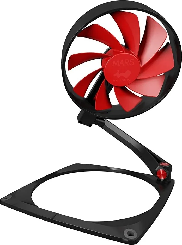 فن 120 میلی‌متری In Win Mars Red با طراحی 360 درجه، فن خنک‌کننده کیس کامپیوتر با کیفیت عالی و آلومینیومی بی‌صدا مدل Mars RED | INWC-MARS-RD