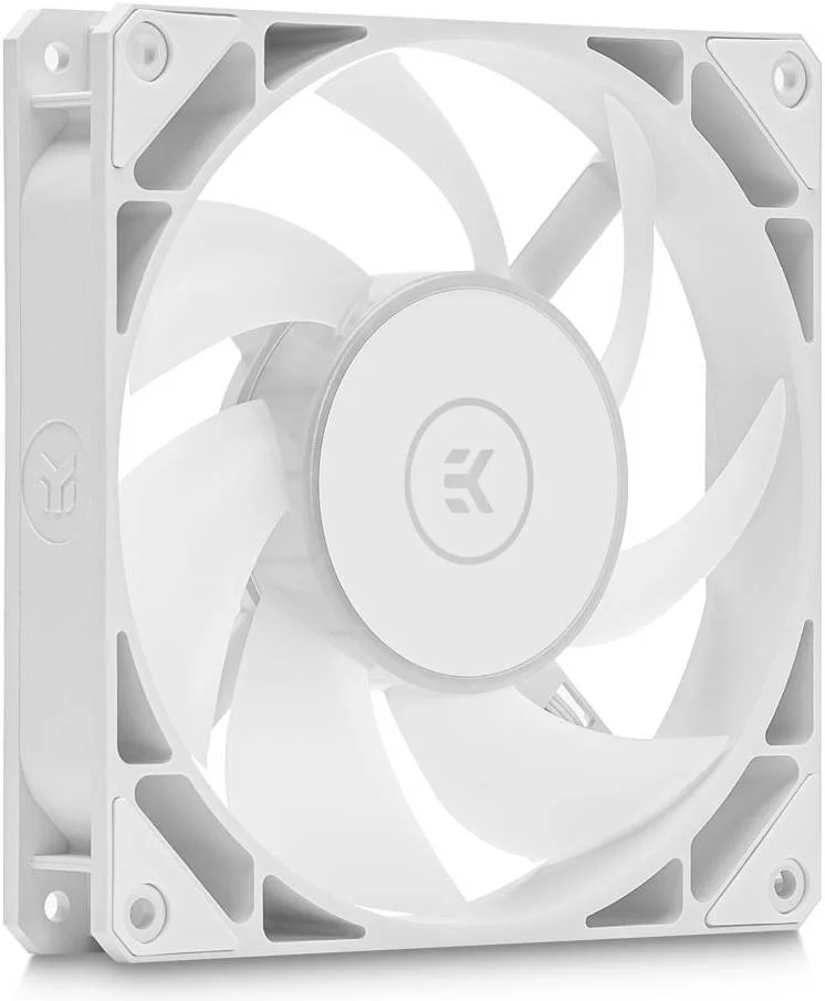 فن EKWB EK Loop Fan FPT 140 D-RGB 140mm با فشار استاتیک بالا، سرعت 600 – 2200 دور در دقیقه، بلبرینگ دینامیک سیال، جریان هوای 118,01 CFM، سطح نویز 44,56dBA، سفید | 3831109898055